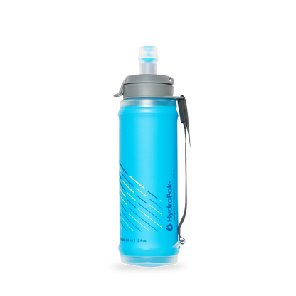 HydraPak Sky Flask Speed 350 ml collapsible water bottle Malibu blue back