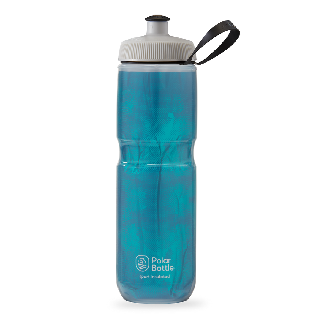 Polar Bottle Sport Insulated Fly Dye Water Bottle Aquamarine Blue Turquoise 24 oz