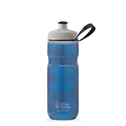 Polar Bottle Sport Insulated Fly Dye 20 oz water bottle electric blue