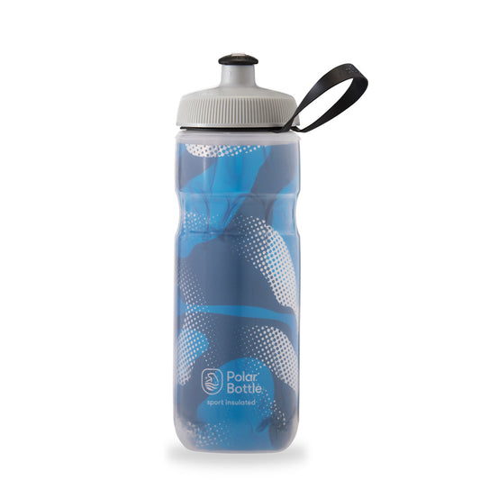 Polar Bottle Contender 20 oz sport insulated water bottle blue silver