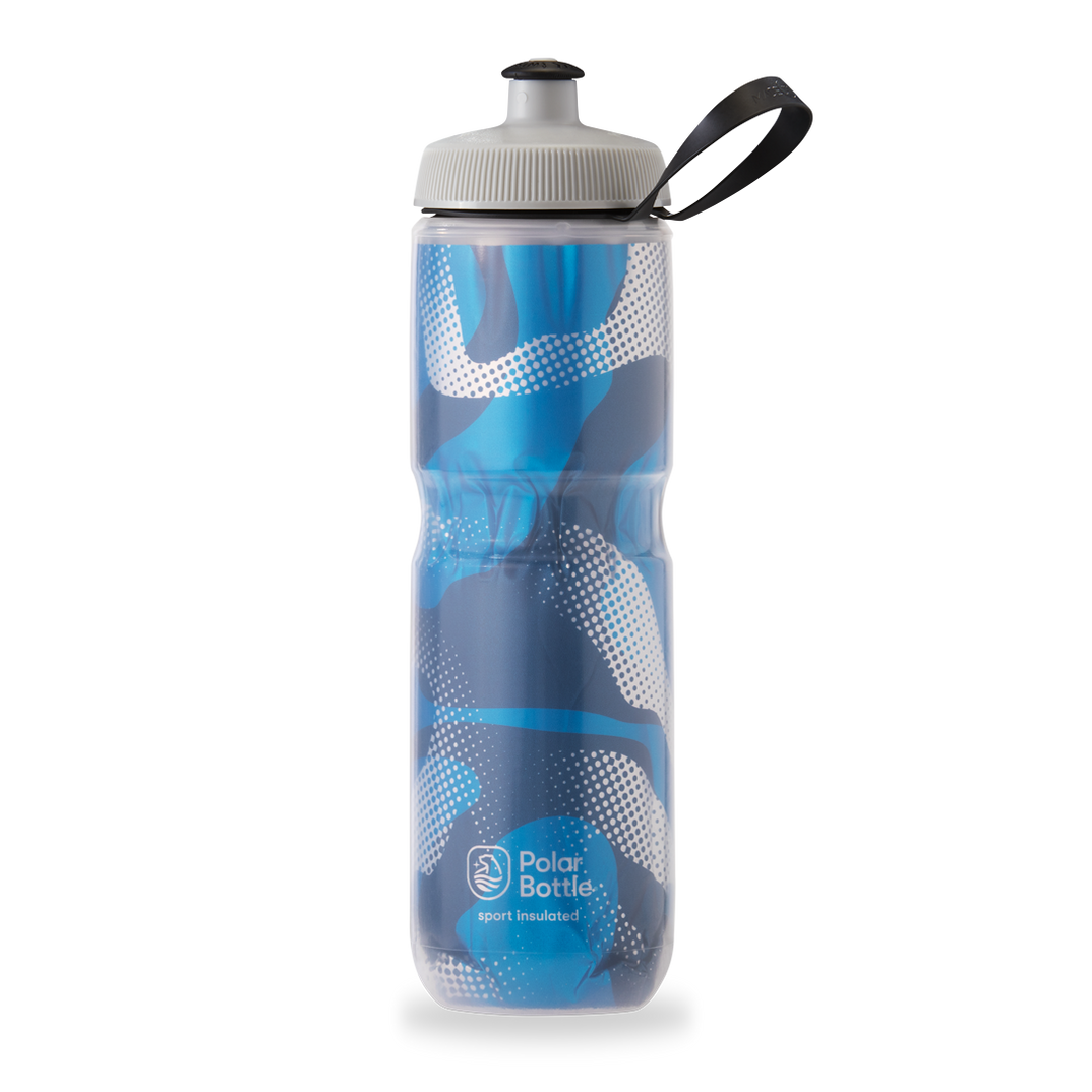 Polar Bottle Sport Insulated 24 oz water bottle blue silver