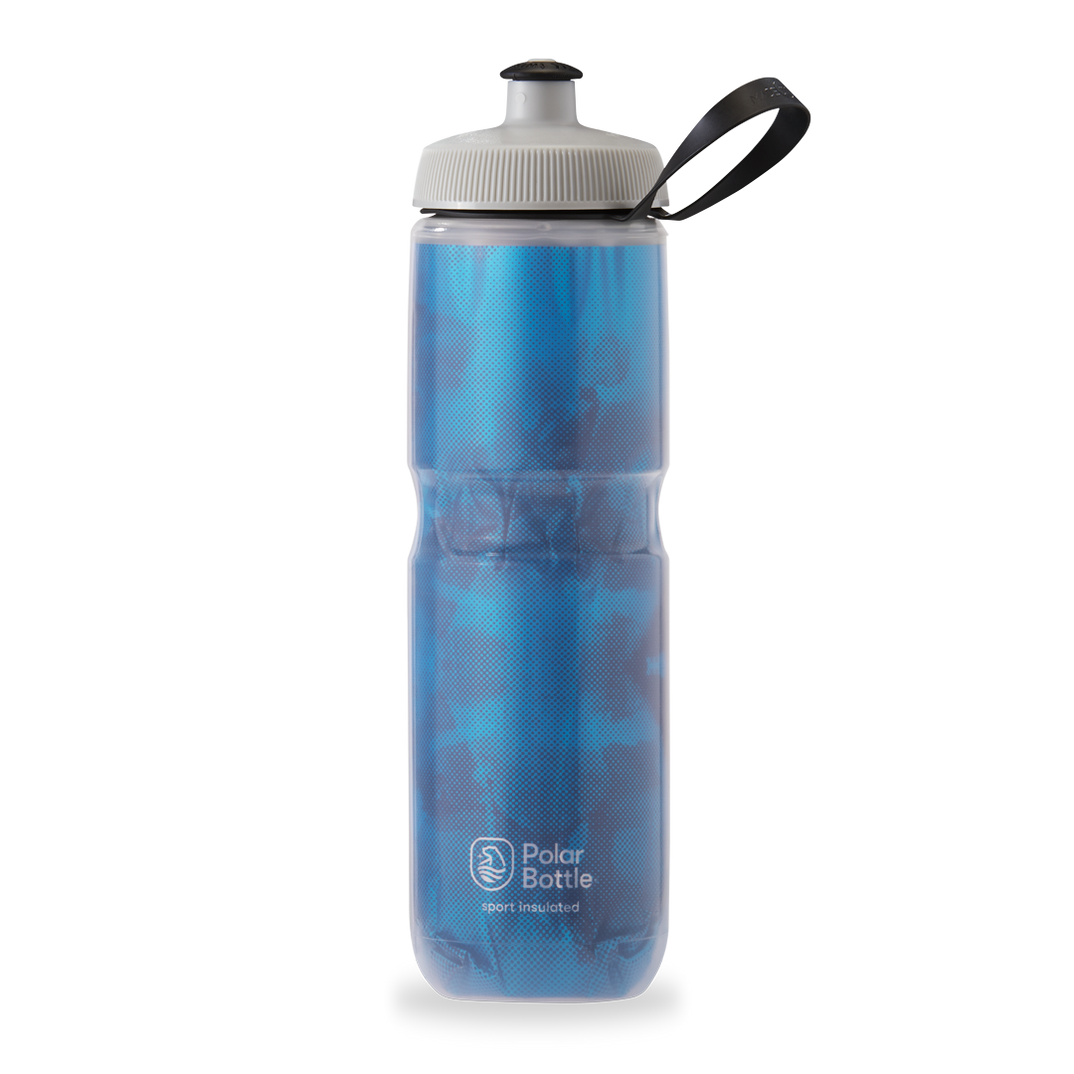 Polar Bottle Sport Insulated Fly Dye Water Bottle Electric Blue 24 oz