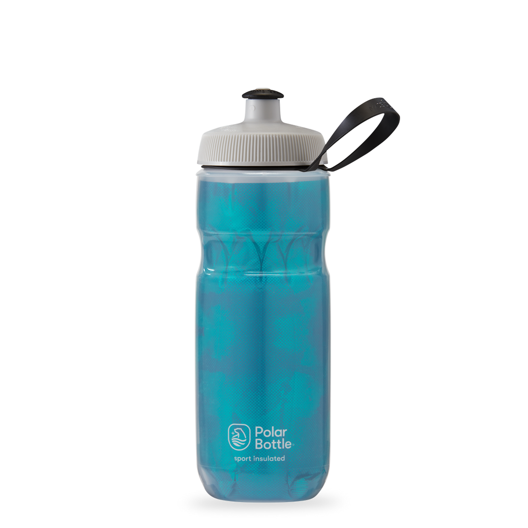 Polar Bottle Sport Insulated Fly Dye 20 oz water bottle aquamarine