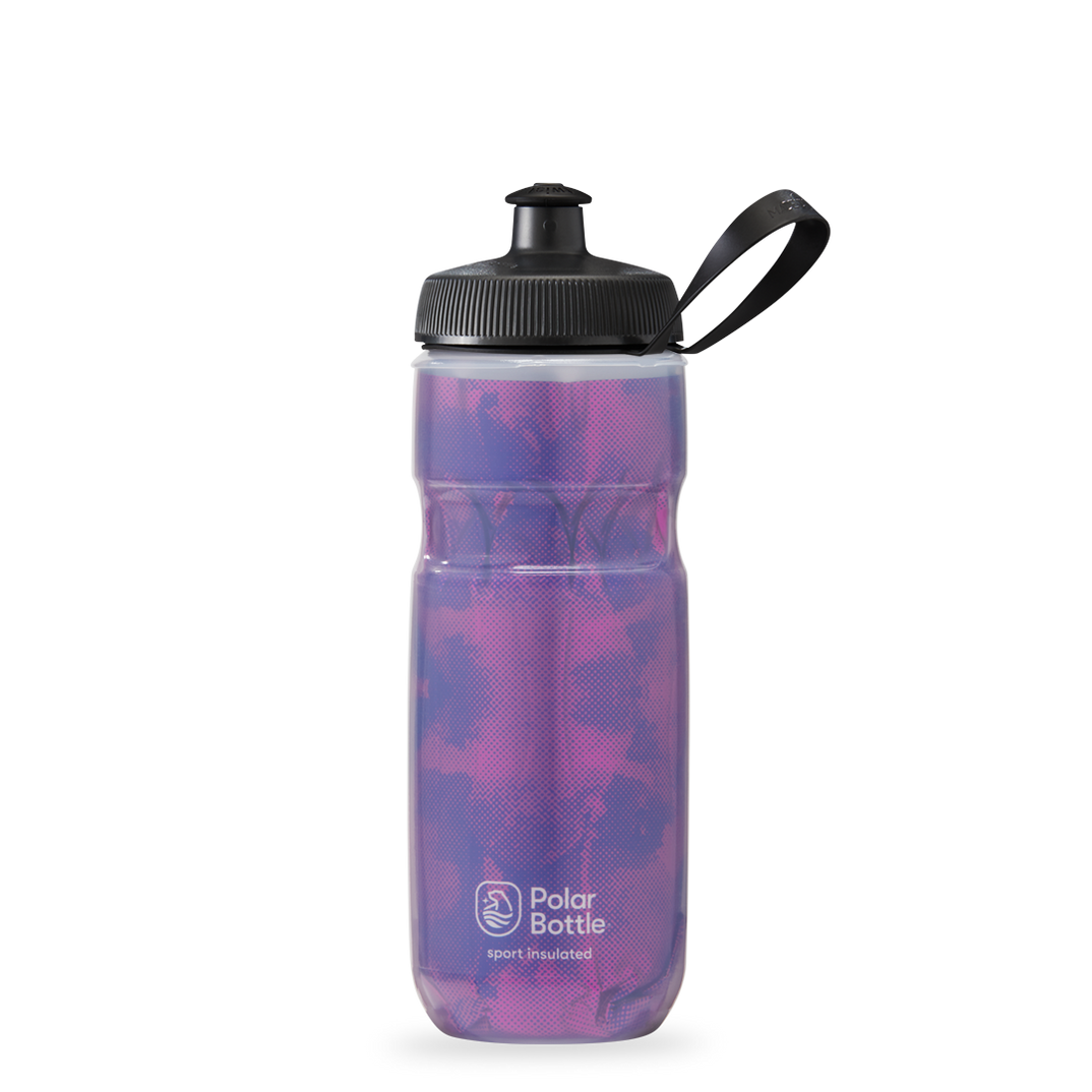 Polar Bottle Sport Insulated Fly Dye 20 oz water bottle  black berry