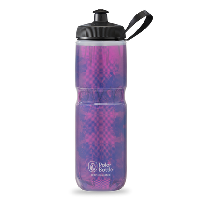 Polar Bottle Sport Insulated Fly Dye Water Bottle Black berry purple pink 24 oz