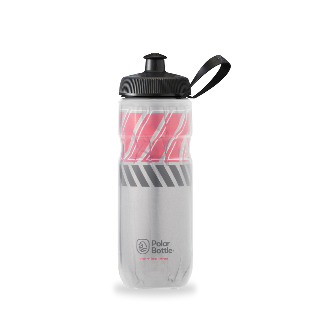 Polar Bottle Sport Insulated 20 ounces cycling water bottle tempo red silver
