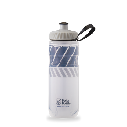 Polar Bottle Sport Insulated 20 ounces cycling water bottle tempo white night navy