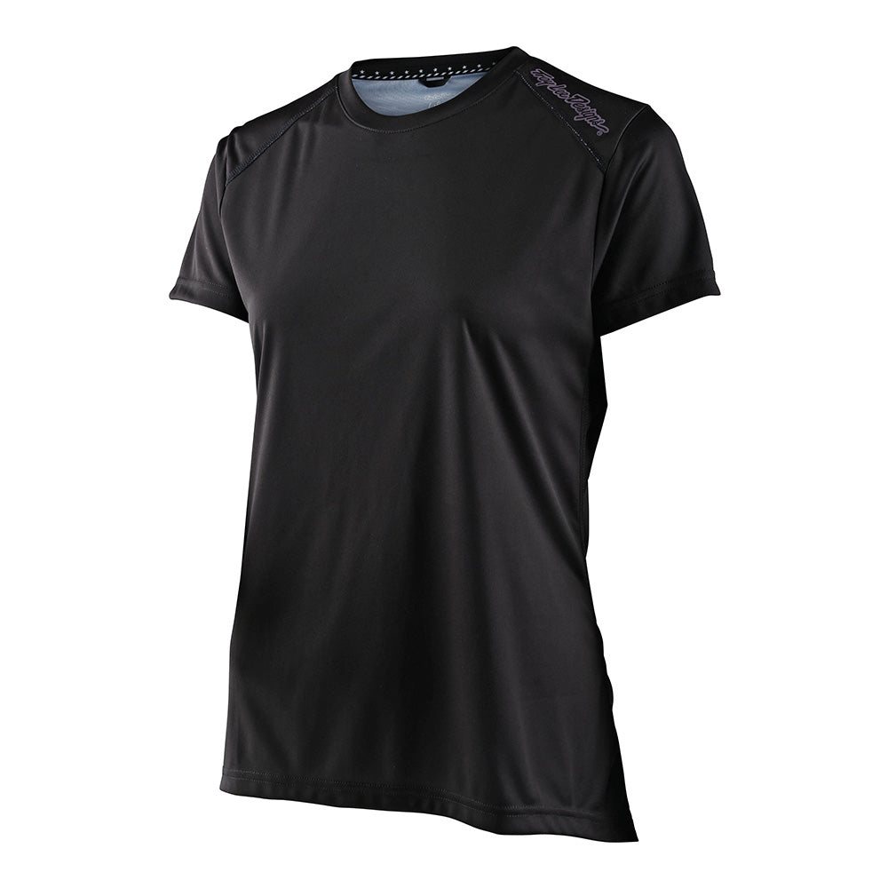 Troy Lee Designs Womens Lilium Short Sleeve Mountain Bike Jersey Black Front