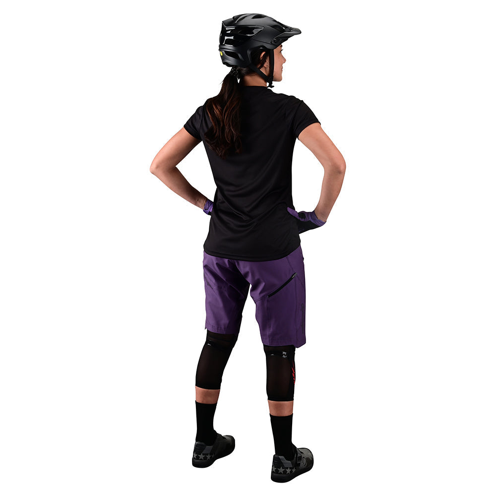 Troy Lee Designs Womens Lilium SS Mountain Biking Jersey Black Back Model