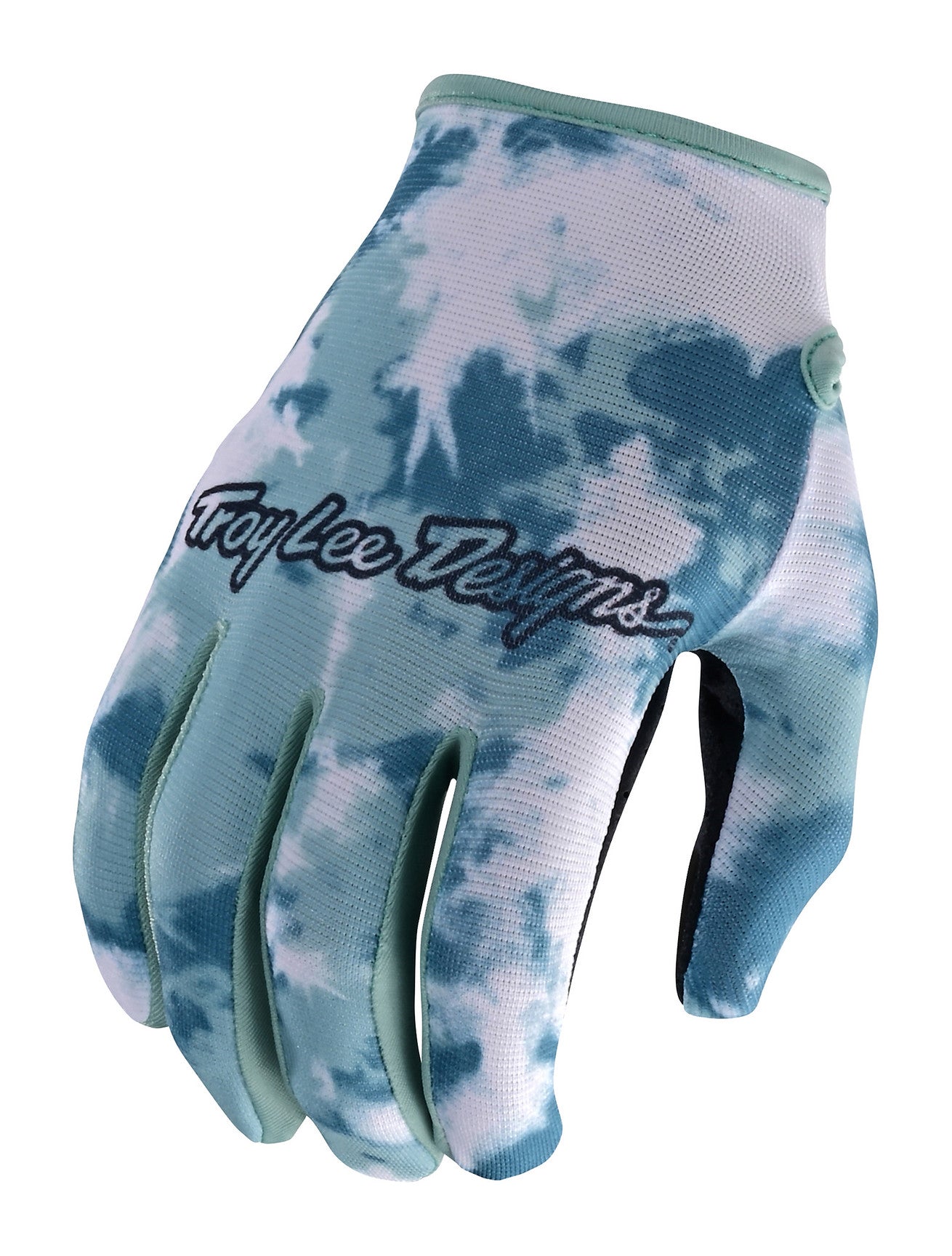 Troy Lee Designs Flowline Glove Plot Blue Haze Knuckle Side