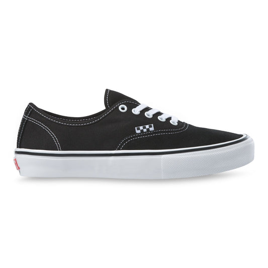 VANS Skate Authentic Black White Shoe Side