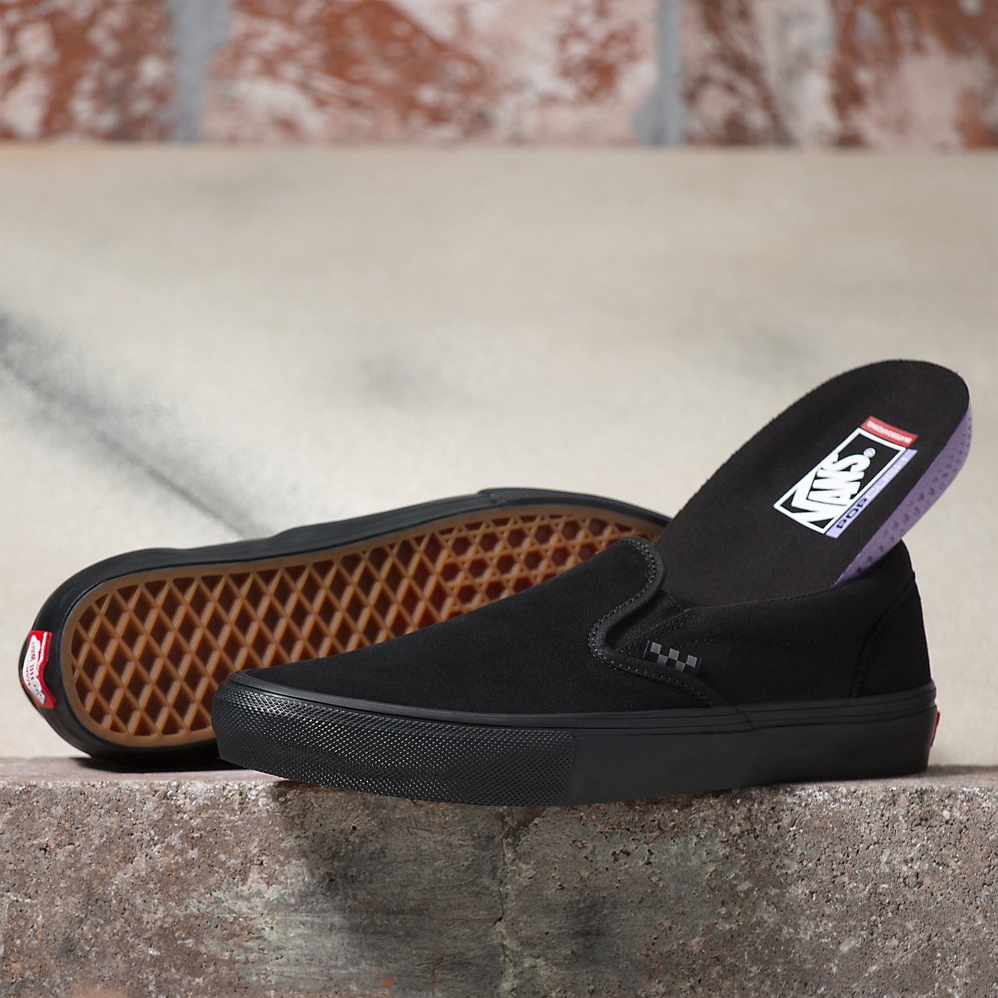 VANS Skate Slip-On Black Black Insole