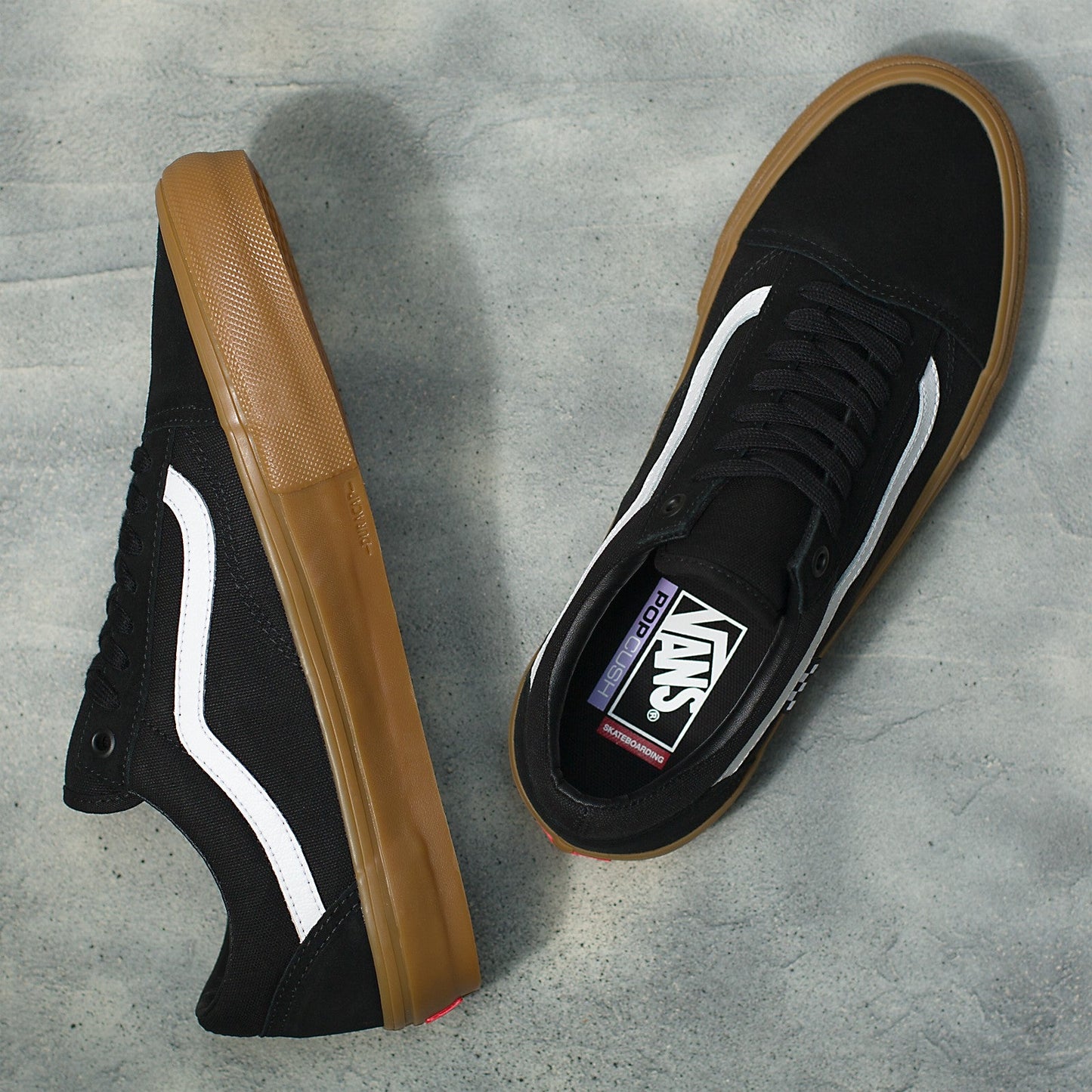 VANS Skate Old Skool™ Black Gum Skateboard Shoe Top Lace