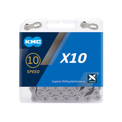 KMC X10 10-Speed MTB, XC, Cyclocross, Gravel Bike Chain Gray