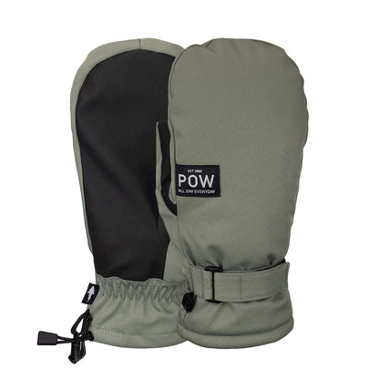 Pow Glove Co Mens Womens Unisex XG Mid Mitt Insulated Ski and Snowboard Mittens Vetiver Grey Gray
