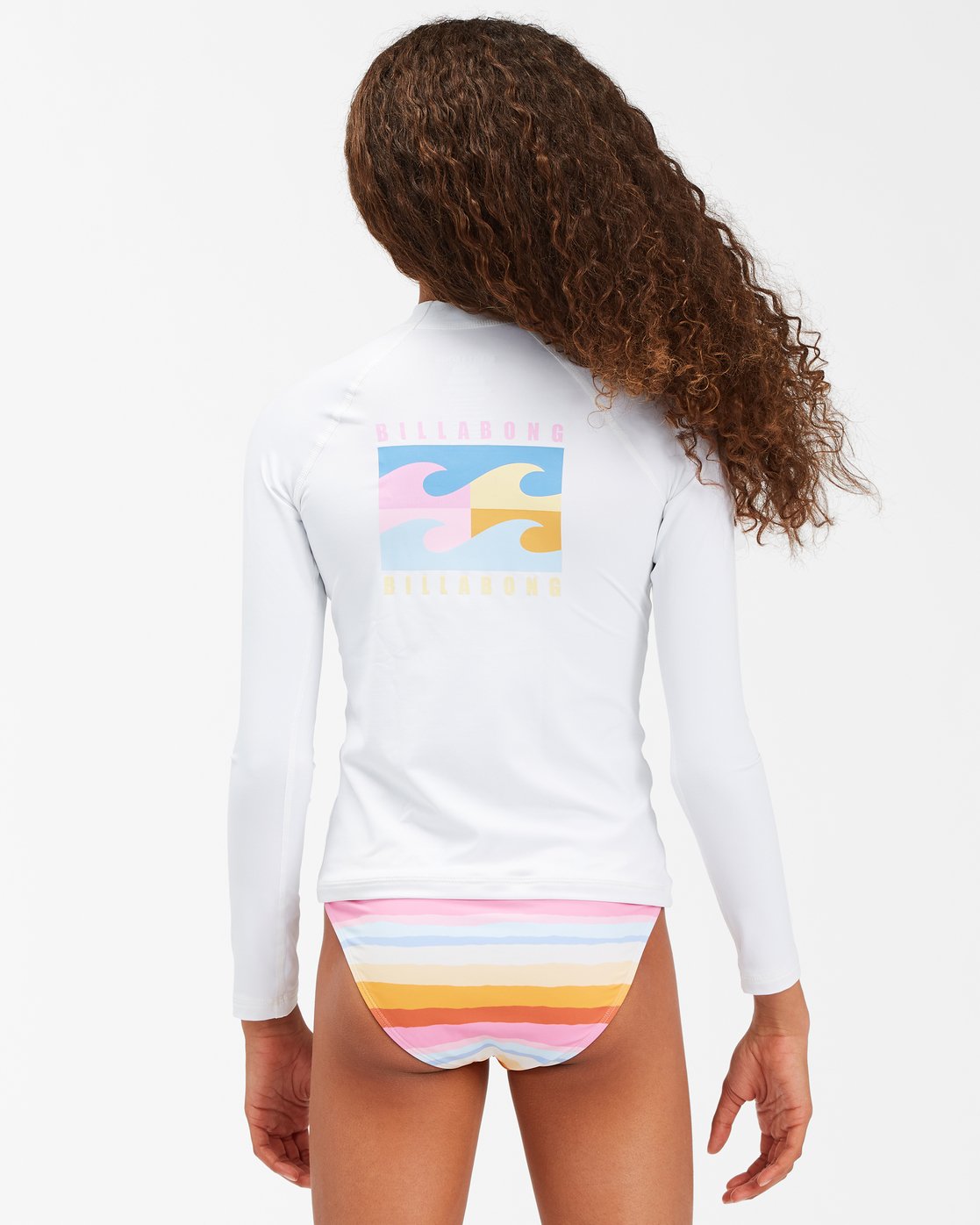 Billabong Girl's Core Surfdaze LS Rash Guard White Back