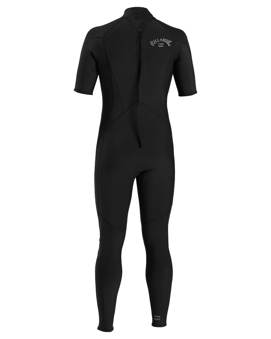 Billabong 2/2mm Absolute Back Zip Short Sleeve Flatlock Full Wetsuit Black Back