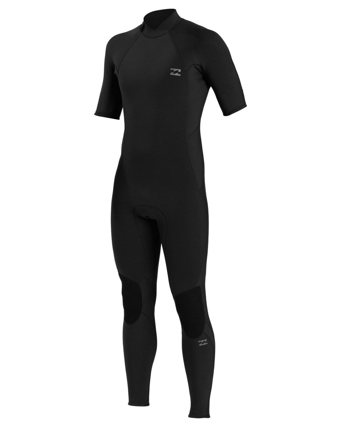 Billabong 2/2mm Absolute Back Zip Short Sleeve Flatlock Full Wetsuit Black Front