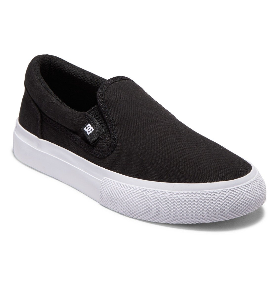 DC Kid's Manual Slip-On Shoes Black White