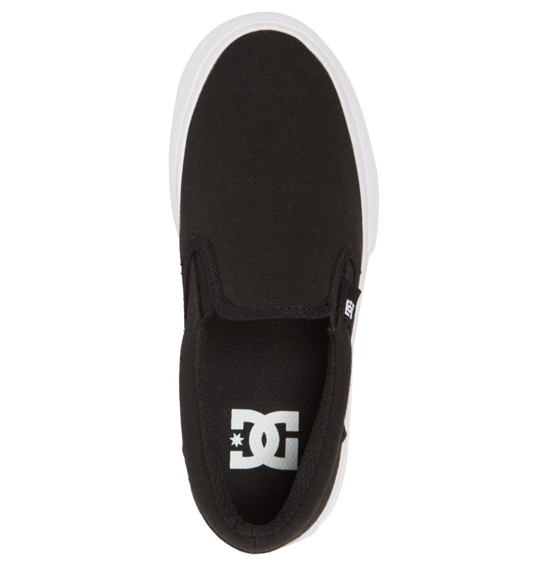 DC Kid's Manual Slip-On Shoes Black White Top