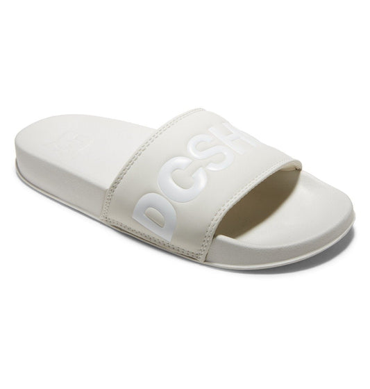 DC Shoes Womans DC Slides Slip-On Sandals Off White Main