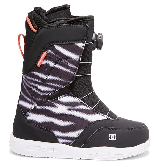 DC Shoes Ladies Search BOA Speed Lace Snowboard Boot Zebra Black/White Outer Foot