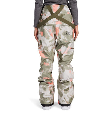 DC Shoes Womans Collective Bib 15K Waterproof Ski and Snowboard Pants Watercolor Tie Dye Back with straps