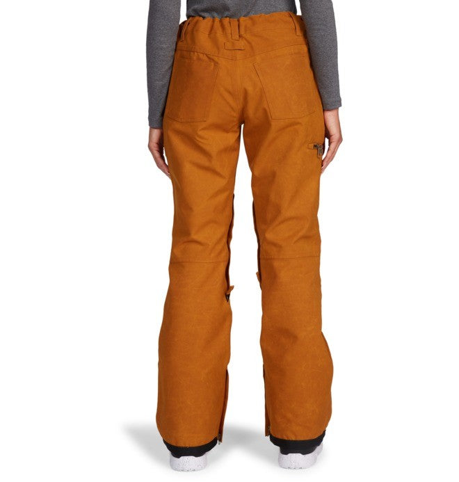 DC Shoes Womens Viva Pant 15K Waterproof Ski and Snowboard Pants Cathay Spice Brown Back
