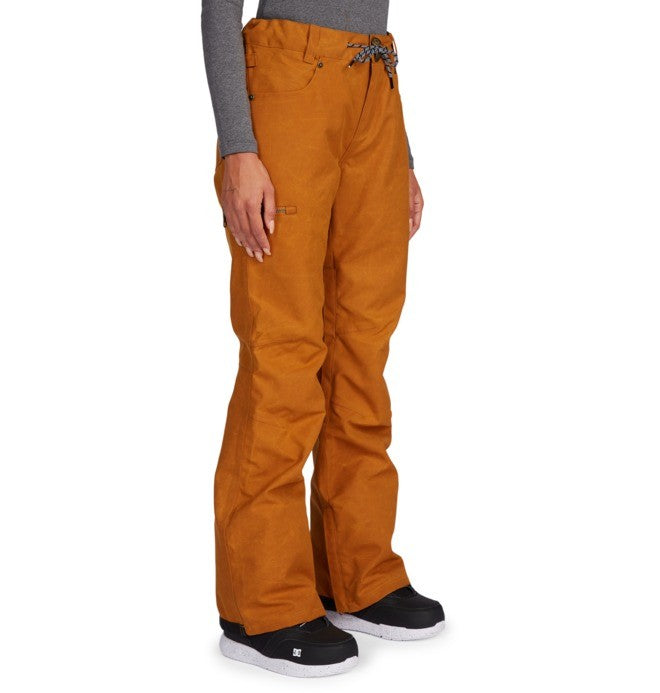 DC Shoes Ladies Viva Pant 15K Waterproof Ski and Snowboard Pants Cathay Spice Brown Right Side