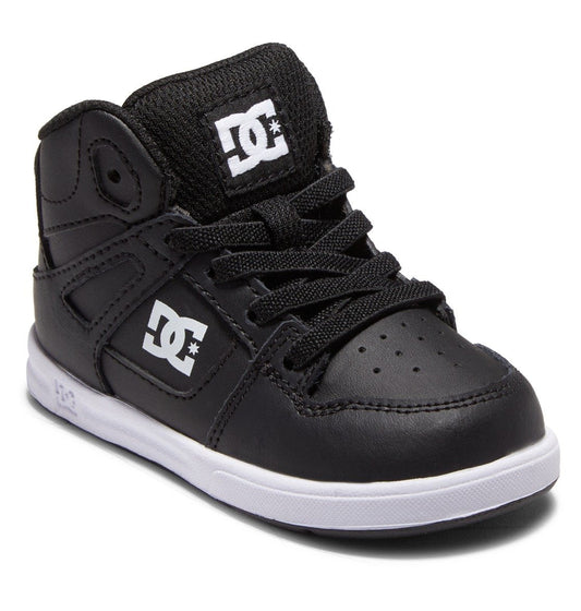 DC Shoes Toddlers Little Kids Pure High Top Elastic Lace Slip On Shoes Black/White Main