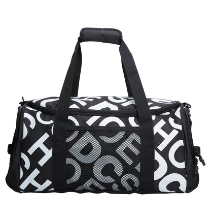 DC 37 Liter Emlay Duffle Duffel Gear Bag Black/White Logo All over print Main