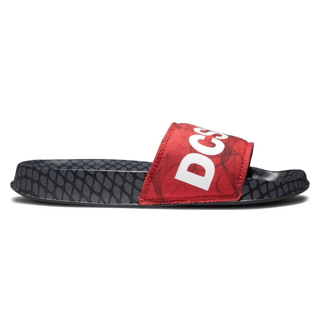 DC Shoes Slide SE Black Red Print Side