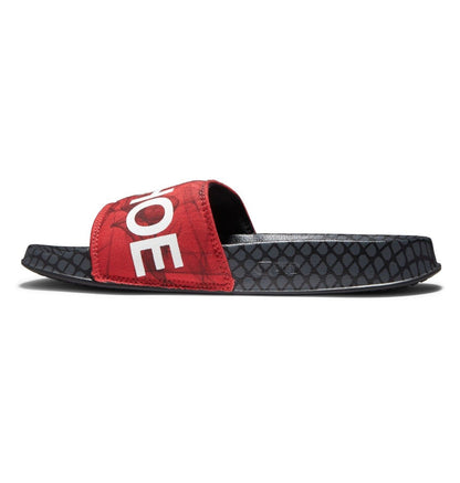 DC Shoes Slide SE Black Red Print Side