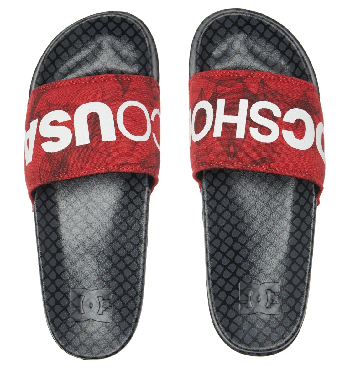 DC Shoes Slide SE Black Red Print Top