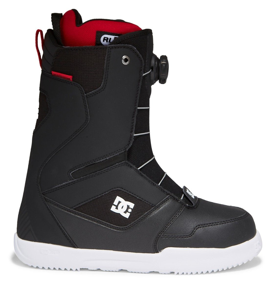 DC Shoes Mens Scout BOA Speed Lace Snowboard Boots Black/White Side Outer