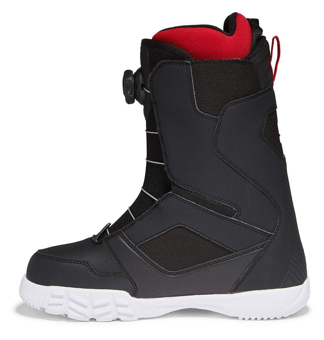 DC Shoes Guys Scout BOA Speed Dial Lace Snowboarding Boots Black/White Outside Inner