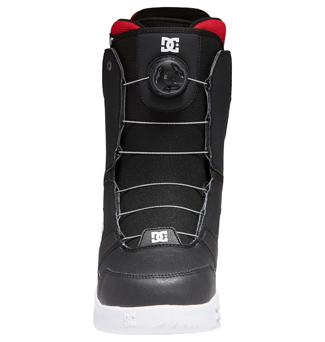 DC Shoes Mans Scout BOA Speed Dial Lace Snowboarding Boots Black/White Front Dial