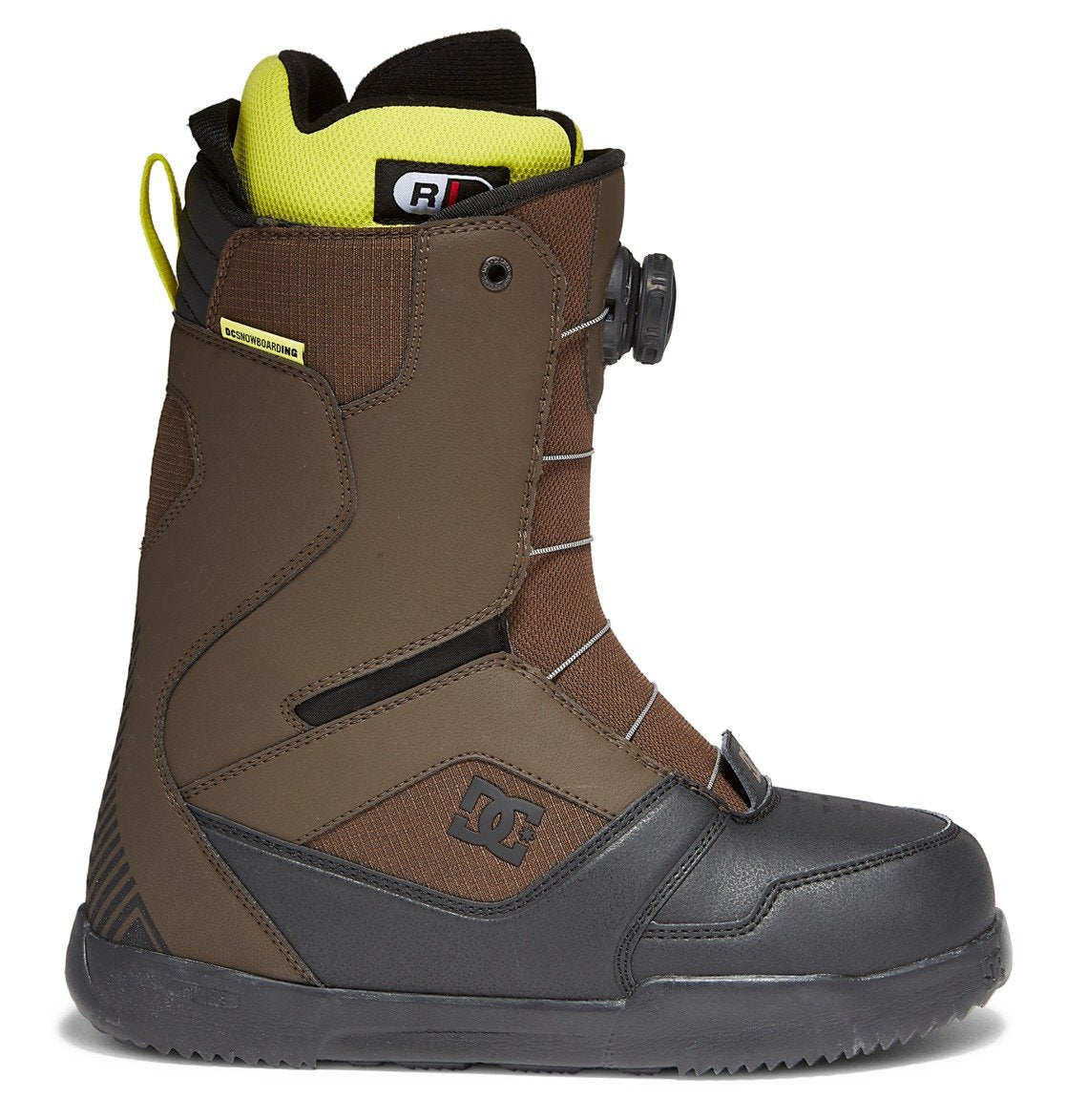 DC Shoes Mens Scout BOA Speed Lace Snowboard Boots Wren Brown Outside Outer
