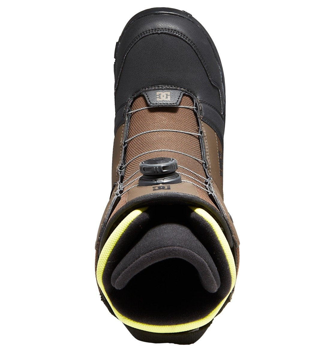 DC Shoes Mans Scout BOA Speed Lace Snowboard Boots Wren Brown Top Into Liner
