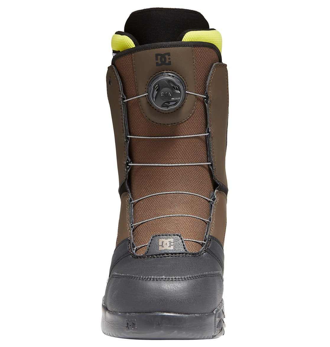 DC Shoes Mens Scout BOA Speed Lace Snowboard Boots Wren Brown Front Dial