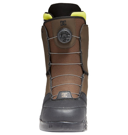 DC Shoes Mens Scout BOA Speed Lace Snowboard Boots Wren Brown Front Dial