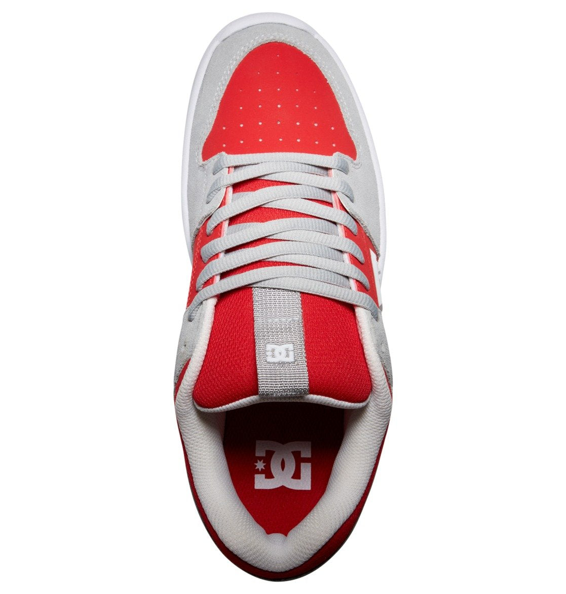 DC Shoes Men's Women's Unisex Lynx Zero Low Top Skateboarding Shoes Grey/Gray/Red Top