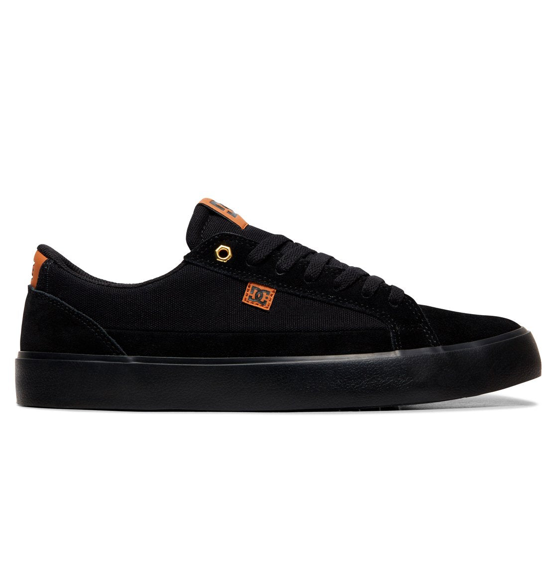 DC Shoes Men's Women's Unisex Lynnfields CJ Skate Shoe Black Brown Side