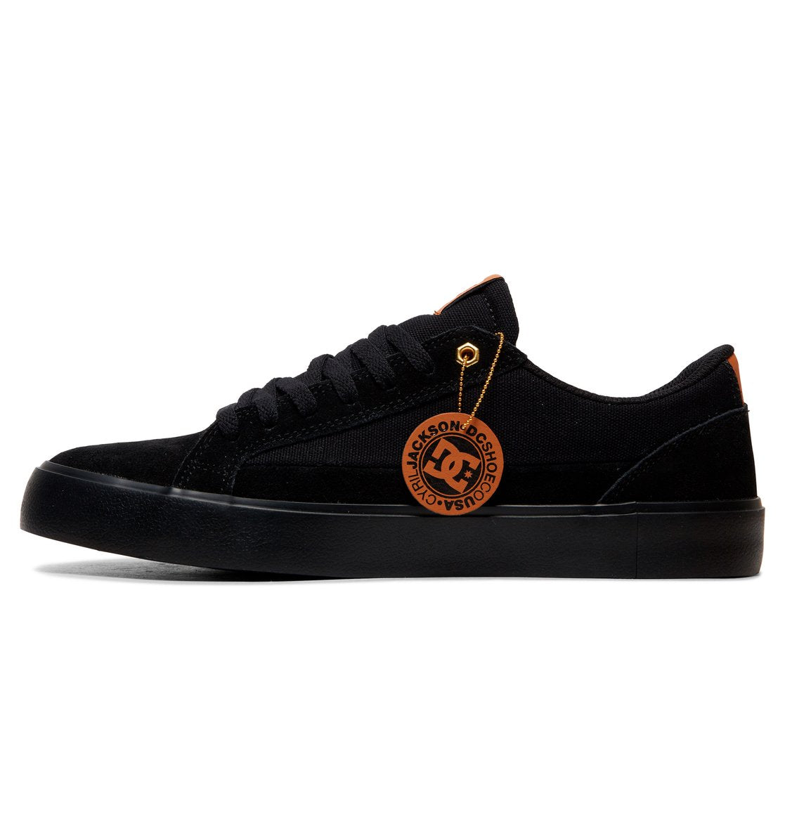 DC Shoes Men's Women's Unisex Lynnfields CJ Skate Shoe Black Brown Outer Inside