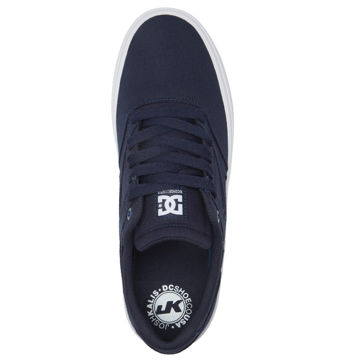 DC Kalis Vulc Shoes Dark Grey White Gray Top