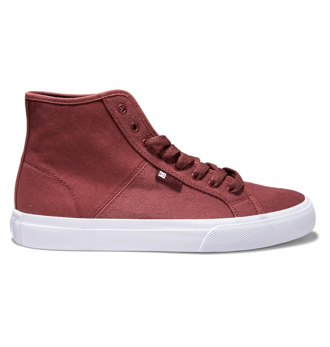 DC Manual High Top Textile SE Shoes Maroon Side