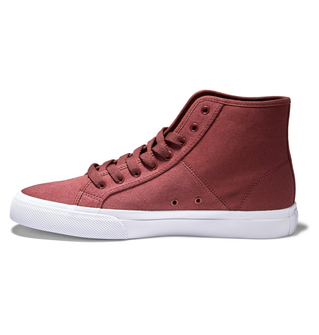 DC Manual High Top Textile SE Shoes Maroon Side