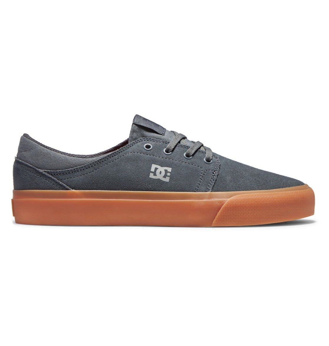 DC Trase Suede Shoes Grey Gum Gray Side