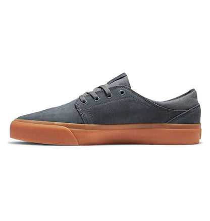 DC Trase Suede Shoes Grey Gum Gray Side