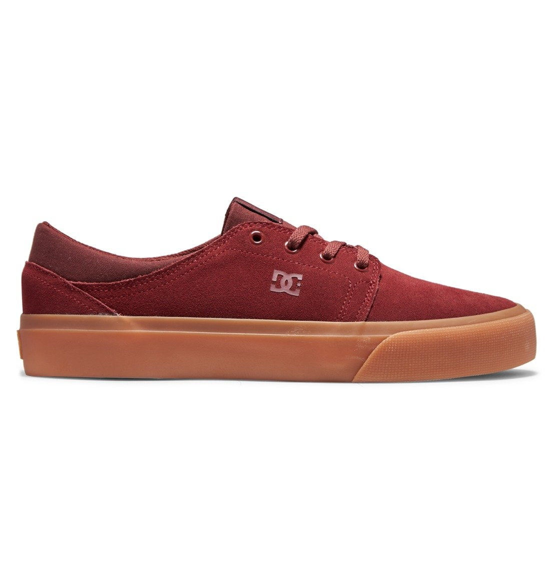 DC Trase Suede Shoes Burgundy Side